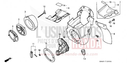 AIR CLEANER (1) CR250RE de 1984